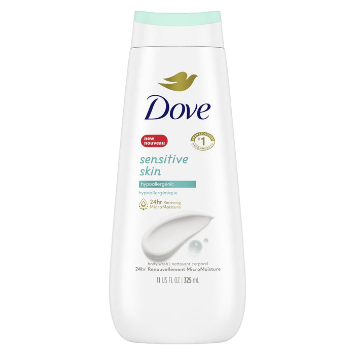 Dove Sensitive Skin Long Lasting Gentle Hypoallergenic Body Wash 11 fl oz