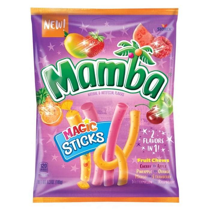 Mamba Fruit Chews Magic Sticks Candy Sticks 6.3 oz