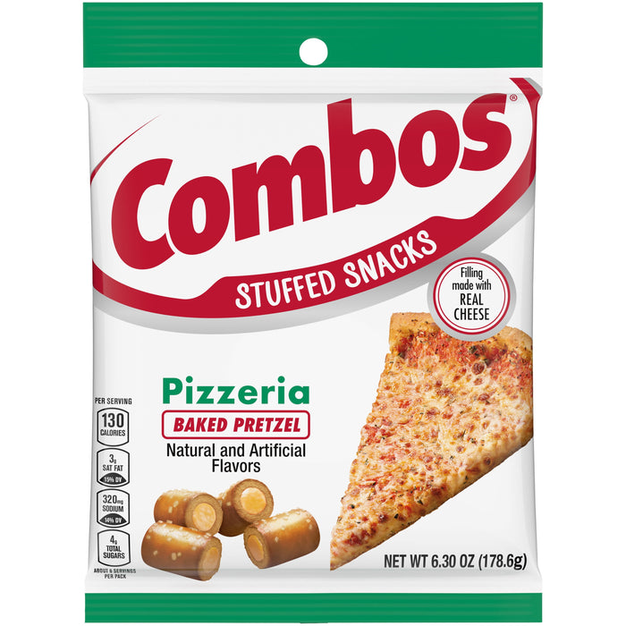 COMBOS Pizzeria Pretzel Baked Snacks 6.3-Ounce Bag