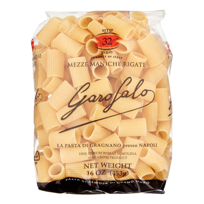Garofalo No.32 Mezze Maniche Rigate Pasta, 16 oz