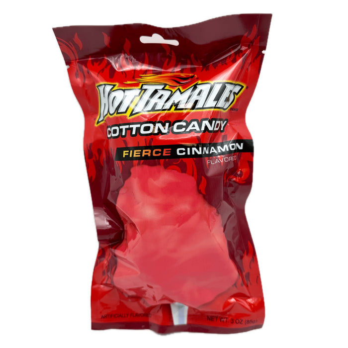 Hot Tamale Cotton Candy, Sweet and Spicy Cinnamon Flavored Snacks, 3 Ounces