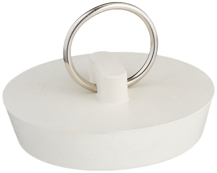 Danco 1-3/4-Inch Rubber Drain Stopper, White, Carded, 88272
