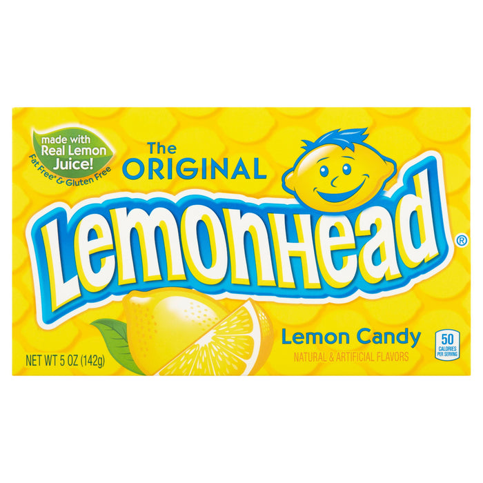 LemonHead The Original Hard Lemon Candy, Gluten Free and Fat Free, 5oz Theater Box