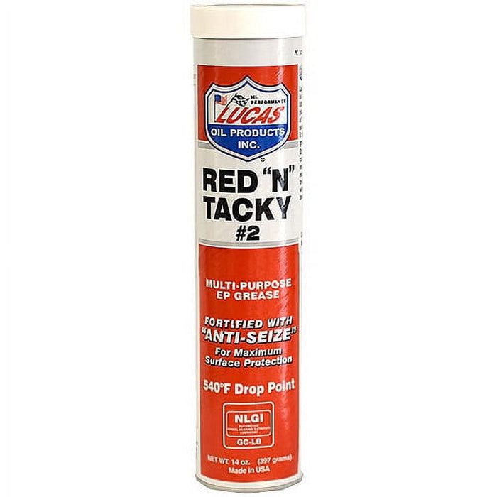 Lucas Oil Products Red N Tacky Red Lithium Grease, Multipurpose grease, 14 oz