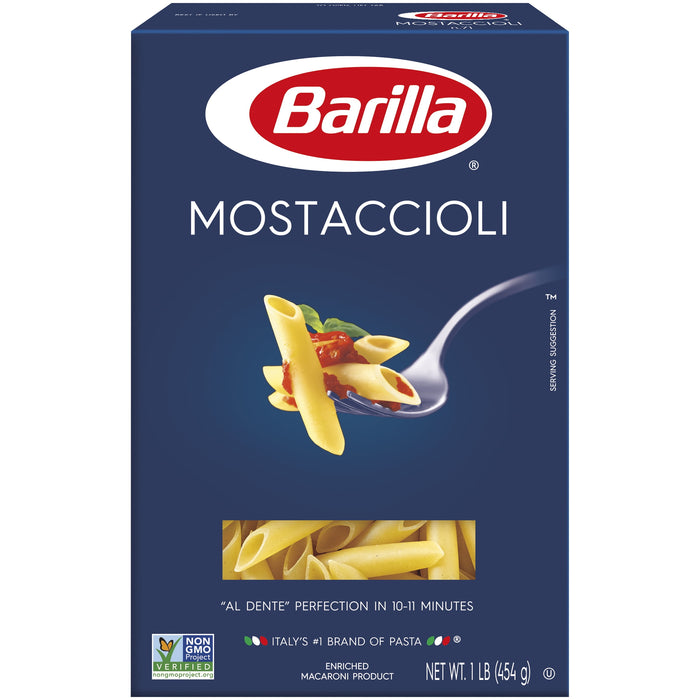 Barilla Mostaccioli Pasta - Non-GMO Pasta, 16 oz. box