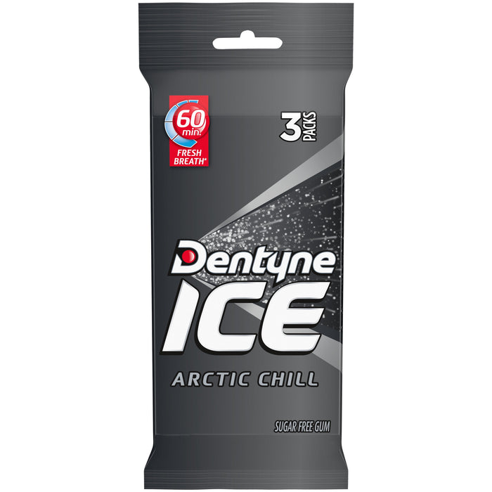 Dentyne Ice Arctic Chill Sugar Free Gum, 3 Packs of 16 Pieces (48 Total Pieces)