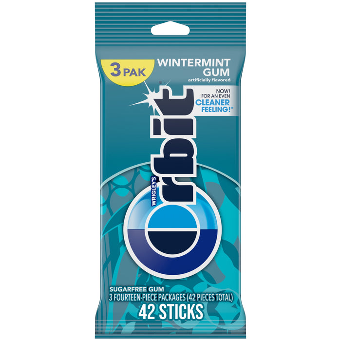 Orbit Gum, Sugarfree, Wintermint, 42 piece packages