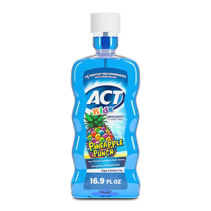 ACT Kids Anticavity Fluoride Rinse, Pineapple Punch, 16.9 Ounce