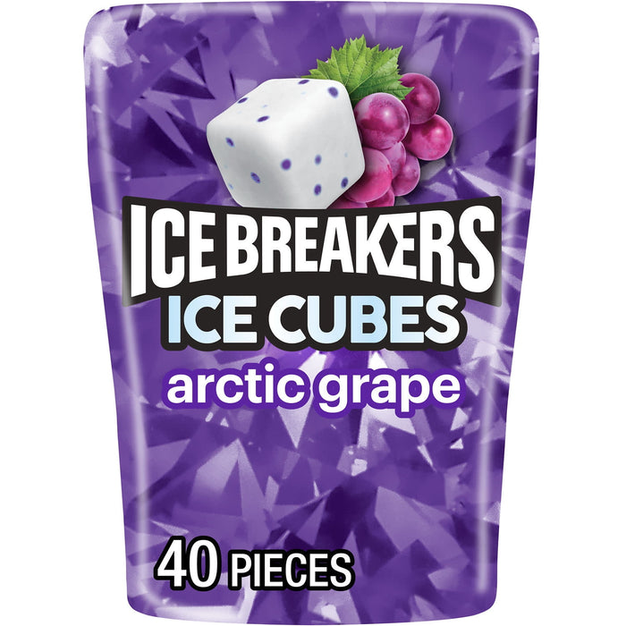 Ice Breakers Ice Cubes Arctic Grape Sugar Free Chewing Gum 3.24 oz Bottle 40