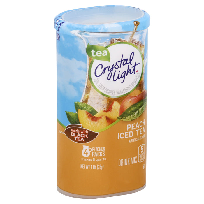 Crystal Light Sugar Free Iced Tea Mix, Peach, 1 oz