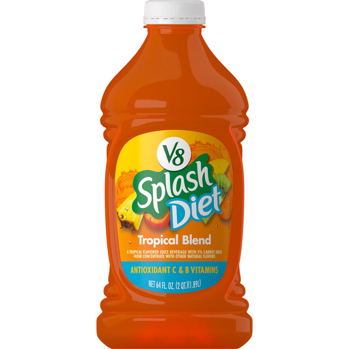 V8 Splash Diet, Tropical Blend Diet Juice Drink, 64 Fl Oz Bottle