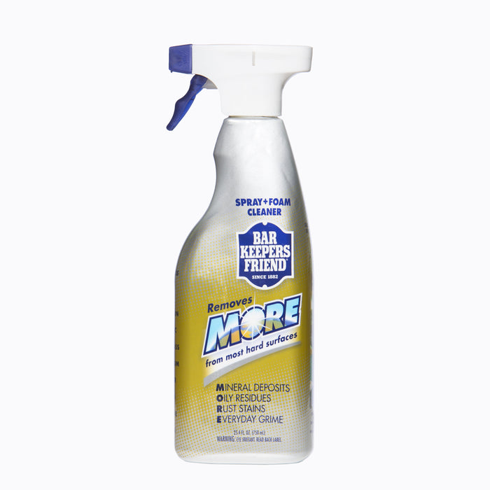 Bar Keepers Friend MORE Spray + Foam (25.4 oz) | Multipurpose Spray Cleanser and Rust Stain Remover