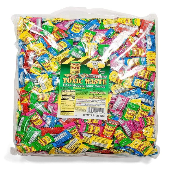 Toxic Waste Bulk Poly Bag Assorted Flavors 8.0 Lb