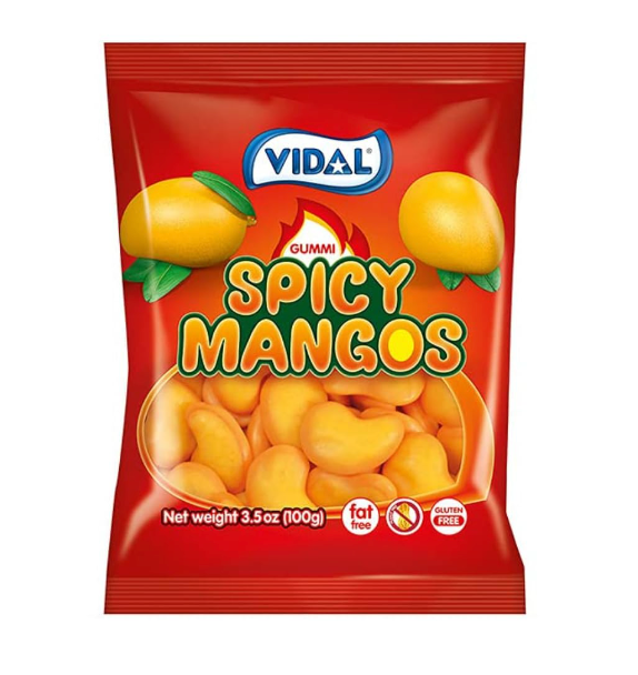 Vidal Gummi Spicy Mangoes Candy 3.5 oz