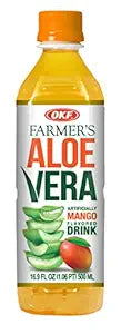 OKF Farmer's Aloe Vera Drink Mango Flavored, 16.9 fl. Oz