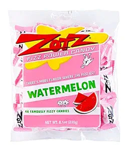 Zotz Fizz Power Candy Watermelon - Fruit Flavored Hard Candy with a Fizzy Center, Gluten-Free 8.1 oz