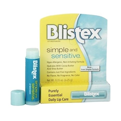 Blistex Simple and Sensitive Hypo-allergenic, Non-irritating Lip Moisturizer