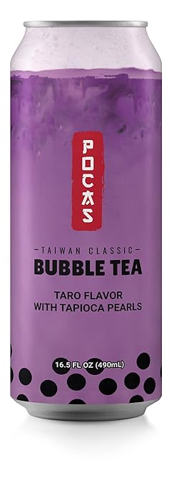 POCAS BUBBLE TEA TARO 16.5FL OZ X 24