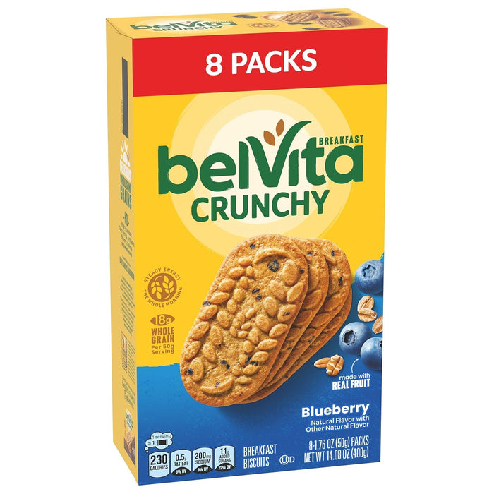 Belvita Breakfast Biscuits, Blueberry, 1.76 Oz Pack