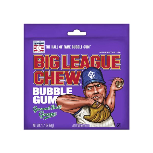 Big League Chew - Grape Bubble Gum Ground Ball 2.12 oz