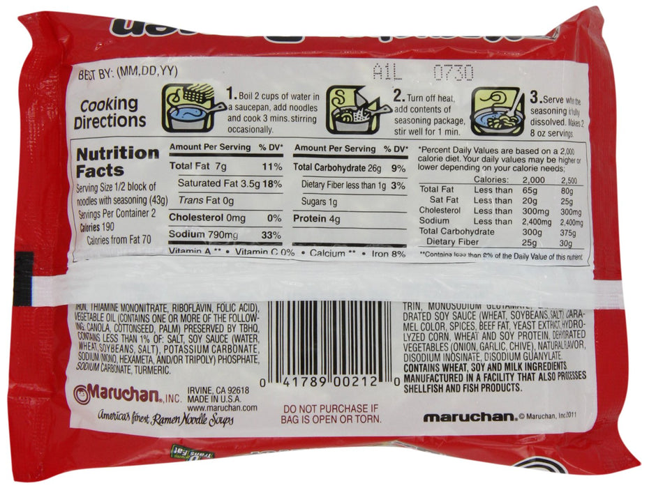 Maruchan Ramen Noodle Soup, Beef, 3 oz