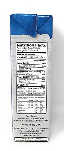 Parmalat Fat Free UHT Shelf Stable Milk 1 Qt