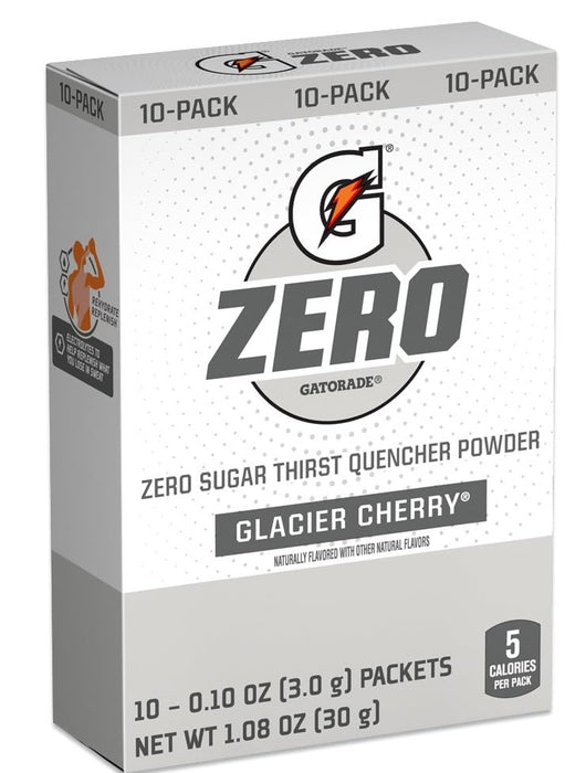 Gatorade G Zero Powder Packets Glacier Cherry 1.08oz 10ct