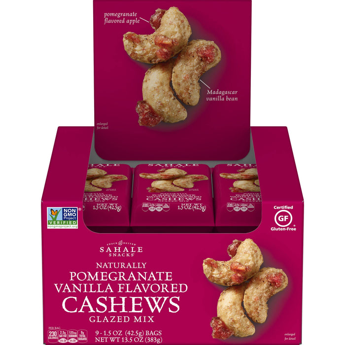 Sahale Snacks Cashews Glazed Nuts Mix Pomegranate & Vanilla - 1.5 oz