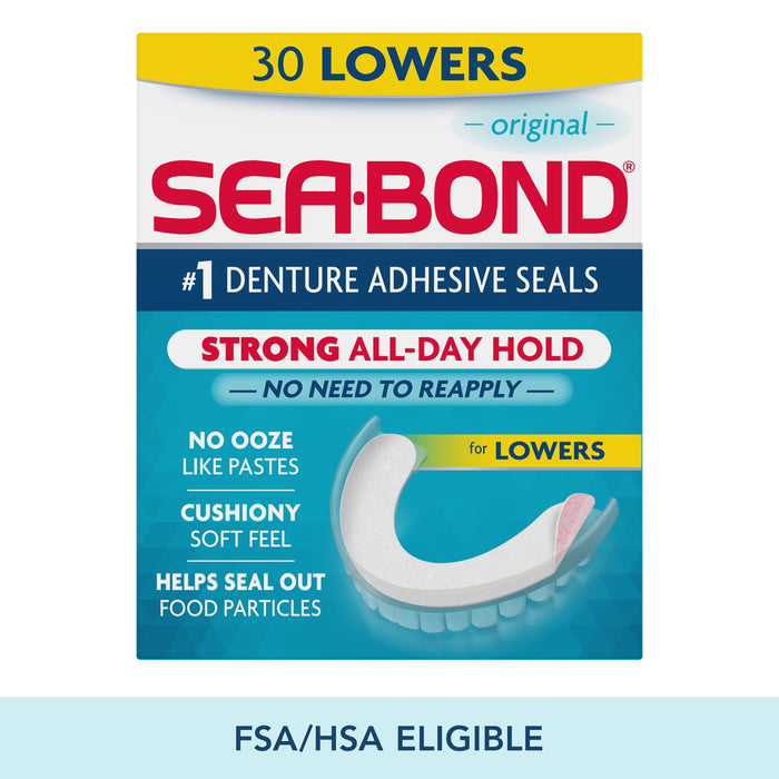 Sea Bond Original Lower Denture Fixative - 30ct