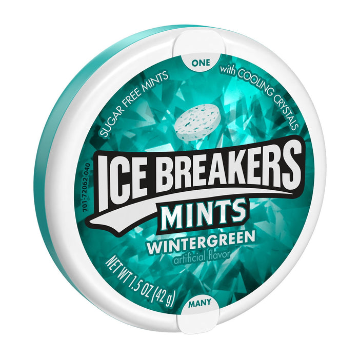 Ice Breakers Wintergreen Sugar Free Mints, 1.5-Ounce Pucks