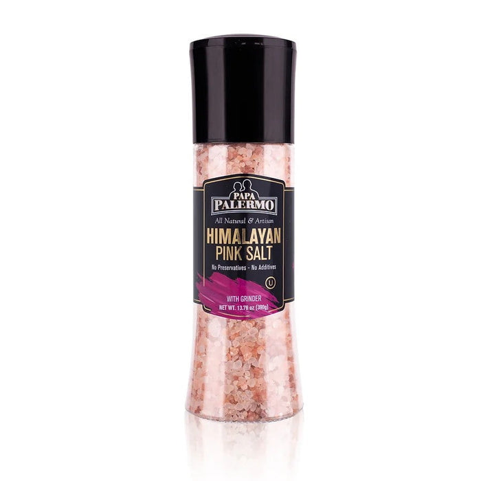 Palermo Pink Himalayan Salt with Grinder, Kosher, All Natural, No Additives, 12.9oz