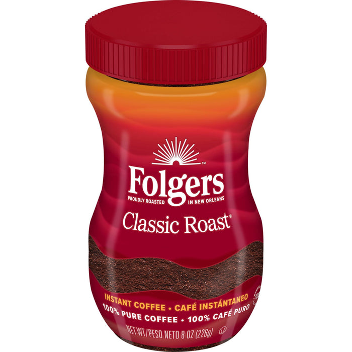 Folgers Classic Roast Instant Coffee, 2 Ounce Jars