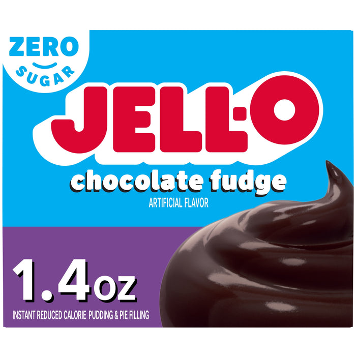 Jell-O Sugar Free Gelatin Chocolate Fudge Instant Pudding 1.4 OZ Box