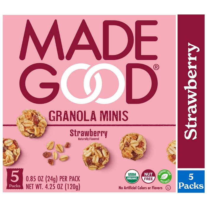 MADEGOOD Organic Strawberry Granola Minis, 4.25 OZ