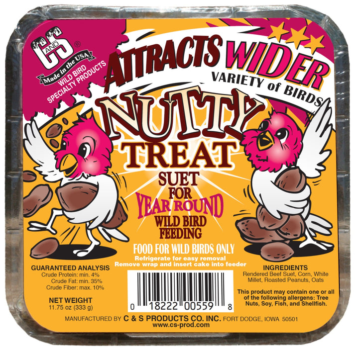 C&S Nutty Treat Suet Treat 11.75 Ounces