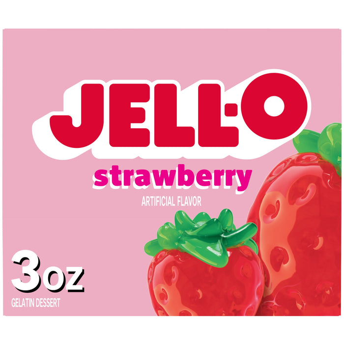 Jell-O Gelatin Mix, Strawberry, 3 oz