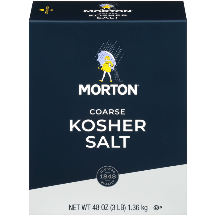 Morton Kosher Salt, Coarse, 48 oz