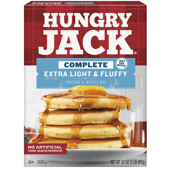 Hungry Jack Complete Extra Light and Fluffy Pancake Mix and Waffle Mix 32 oz