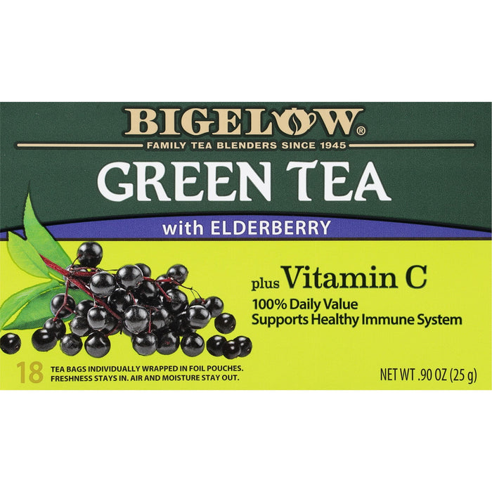 Bigelow Green Tea with Elderberry plus Vitamin C Tea Bags - 18ct