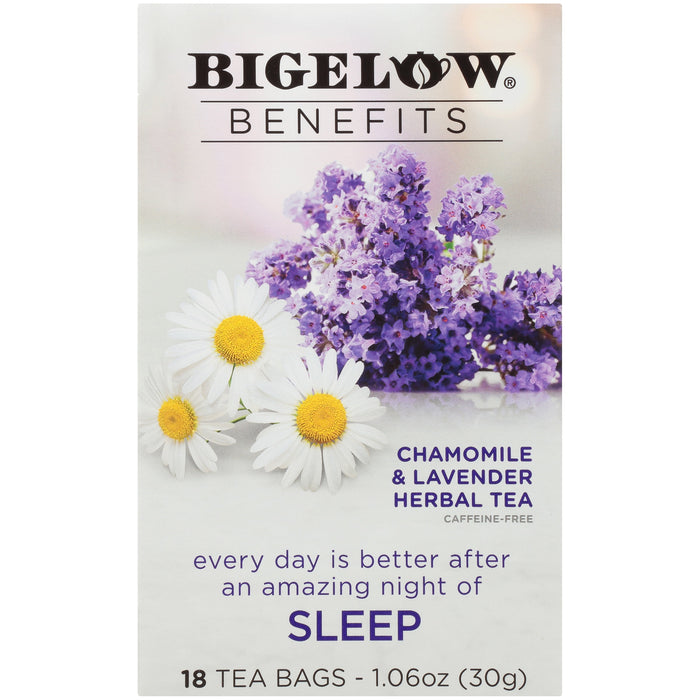 Bigelow Benefits Sleep Chamomile & Lavender Herbal Tea, 18 ct