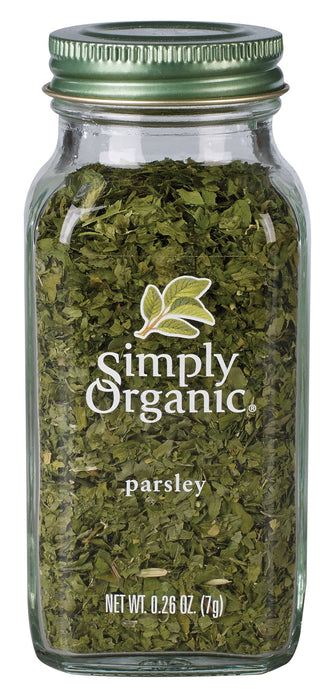 Simply Organic Parsley Flakes, 0.26-Ounce Jar, Fresh, Green-Leafy Taste, Vibrant Color Italian Parsley, Kosher, Organic