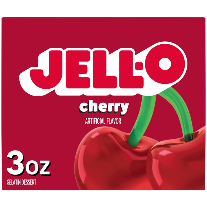 Jell-O Gelatin Dessert, Cherry 3 oz Box