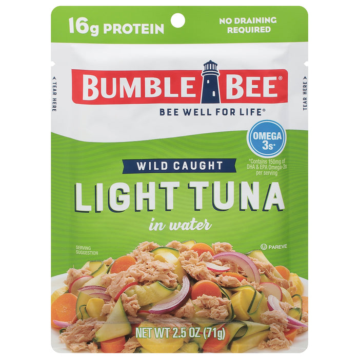 Bumble Bee Premium Light Tuna Pouch in Water 2.5oz Pouch