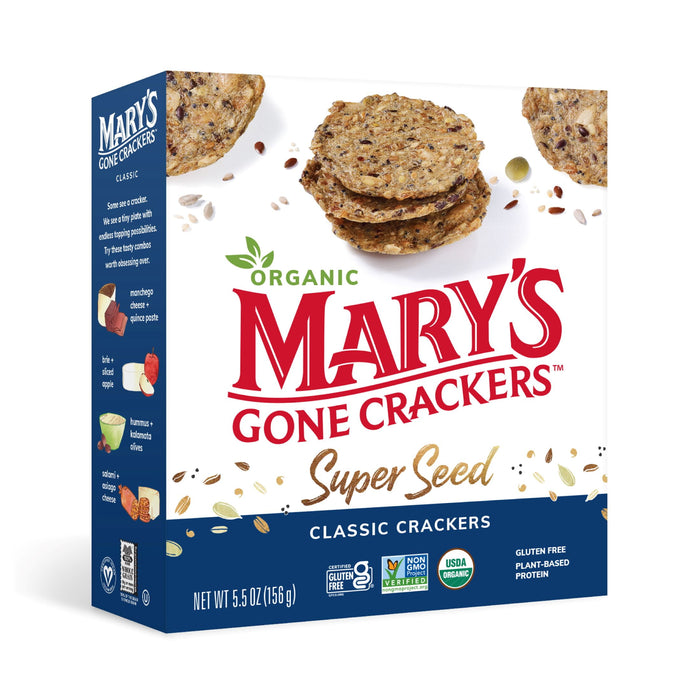 Mary's Gone Crackers Original healthy Super Seed Crackers,ORGANIC & GLUTEN FREE 5.5 Ounce