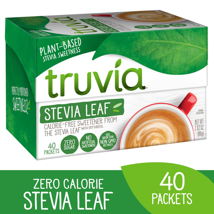 Truvia Natural Stevia Sweetener Packets, 2.82 oz (40 ct)