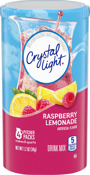 Crystal Light Raspberry Lemonade Drink Mix (4 Pitcher Packets)