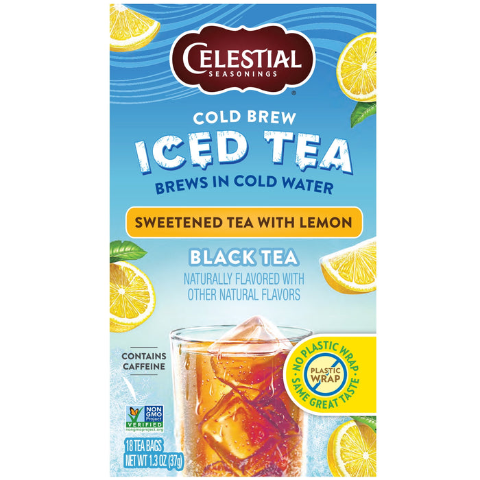 Celestial Seasonings Cold Brew Sweetened With Lemon, 18 Count