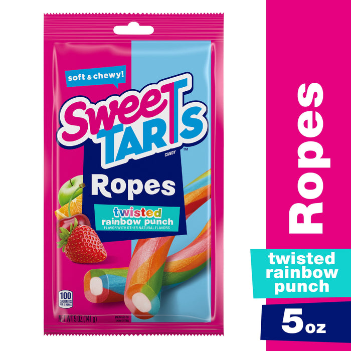 Sweetart Twisted Ropes, Rainbow Punch, 5 oz