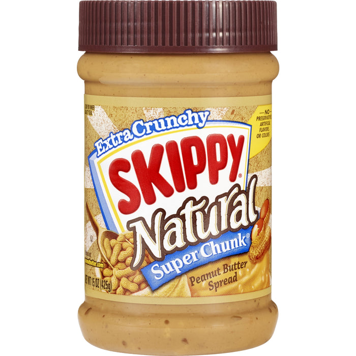 Skippy Natural Peanut Butter, Super Chunky, 15 oz BB. 12/28/2024