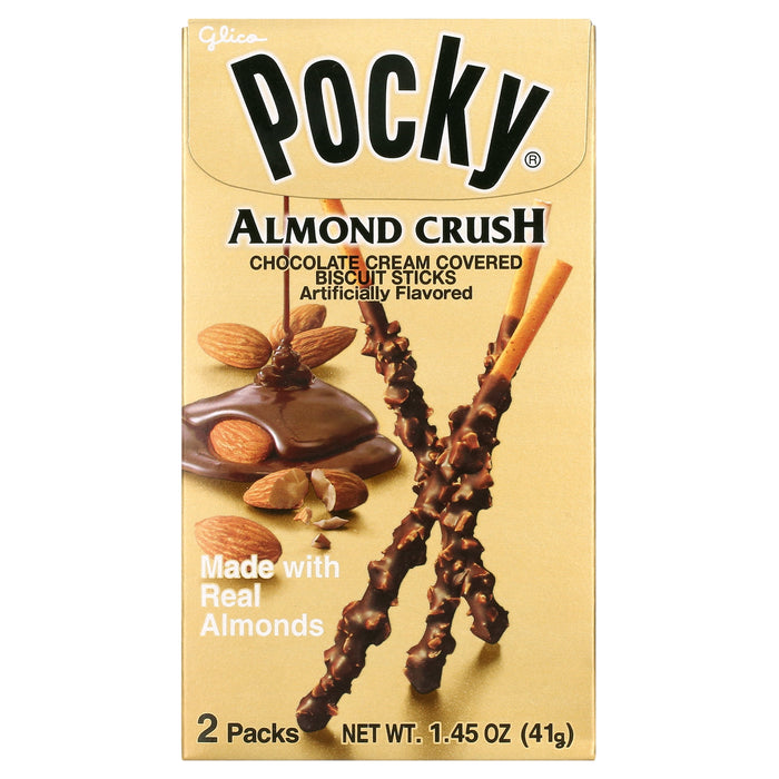 Pocky Chocolate Almond Crush Biscuit By Glico From Japan, 1.45 oz